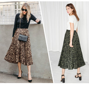 HYSECMAO Leopard Print Autumn Skirt - Zainab's Closet