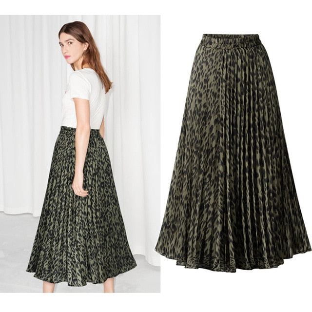 HYSECMAO Leopard Print Autumn Skirt - Zainab's Closet