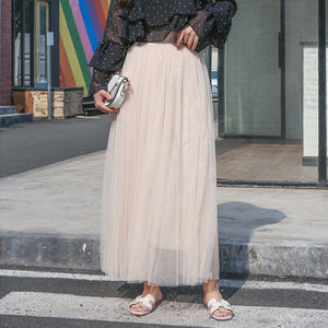 TIGENA Tulle High Waist Pleated Tutu - Zainab's Closet