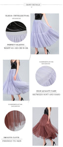 PARTY TRAIN 90cm Pleated Vintage Tulle Maxi Skirt - Zainab's Closet