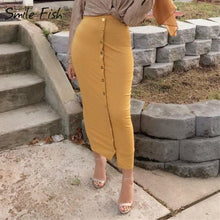 Load image into Gallery viewer, SMILE FISH Buttoned Maxi Pencil Skirt - Zainab&#39;s Closet