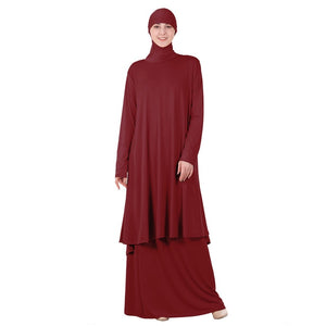 S4LIU Two-Piece Set Islamic Prayer Abaya - Zainab's Closet