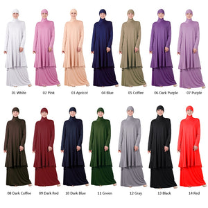 S4LIU Two-Piece Set Islamic Prayer Abaya - Zainab's Closet