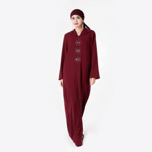Load image into Gallery viewer, Kalenmos Moroccan Open Abaya w/ Hood - Zainab&#39;s Closet