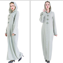 Load image into Gallery viewer, Kalenmos Moroccan Open Abaya w/ Hood - Zainab&#39;s Closet