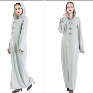 Kalenmos Moroccan Open Abaya w/ Hood - Zainab's Closet
