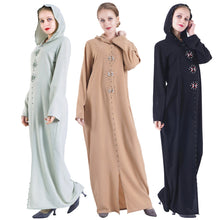 Load image into Gallery viewer, Kalenmos Moroccan Open Abaya w/ Hood - Zainab&#39;s Closet
