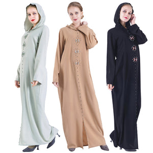 Kalenmos Moroccan Open Abaya w/ Hood - Zainab's Closet