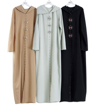 Load image into Gallery viewer, Kalenmos Moroccan Open Abaya w/ Hood - Zainab&#39;s Closet