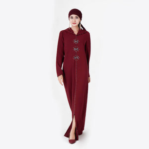 Kalenmos Moroccan Open Abaya w/ Hood - Zainab's Closet