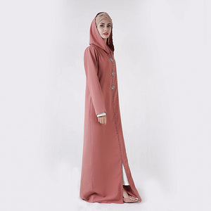 Kalenmos Moroccan Open Abaya w/ Hood - Zainab's Closet