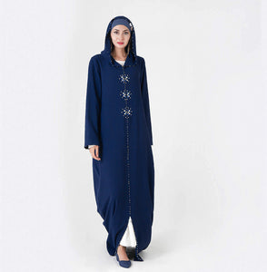 Kalenmos Moroccan Open Abaya w/ Hood - Zainab's Closet