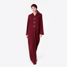 Load image into Gallery viewer, Kalenmos Moroccan Open Abaya w/ Hood - Zainab&#39;s Closet