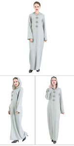 Kalenmos Moroccan Open Abaya w/ Hood - Zainab's Closet