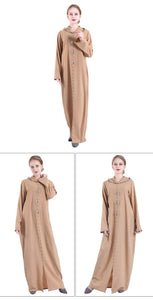 Kalenmos Moroccan Open Abaya w/ Hood - Zainab's Closet
