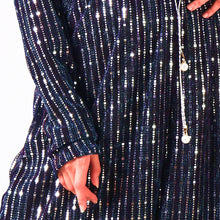 Load image into Gallery viewer, Delias Sequin Striped Maxi Dress w/ Sash - Zainab&#39;s Closet