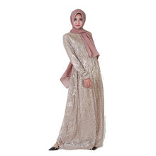 Load image into Gallery viewer, Delias Sequin Striped Maxi Dress w/ Sash - Zainab&#39;s Closet