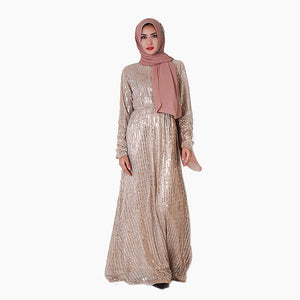 Delias Sequin Striped Maxi Dress w/ Sash - Zainab's Closet