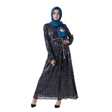 Load image into Gallery viewer, Delias Sequin Striped Maxi Dress w/ Sash - Zainab&#39;s Closet