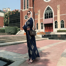 Load image into Gallery viewer, Kalenmos Dubai Embroidered Open Abaya Robe w/ Sash - Zainab&#39;s Closet