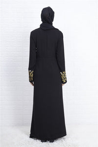 Bailunma Dual-Tone Embroidered Abaya - Zainab's Closet