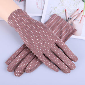 SHE'S CHIC Cotton Non-Slip Breathable Ladies Thin Summer UV Protection Gloves - Zainab's Closet