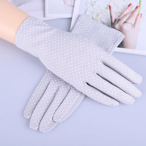 SHE'S CHIC Cotton Non-Slip Breathable Ladies Thin Summer UV Protection Gloves - Zainab's Closet