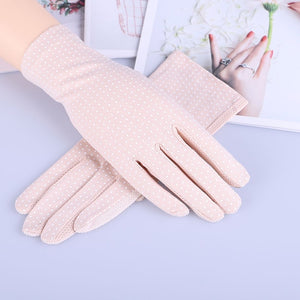 SHE'S CHIC Cotton Non-Slip Breathable Ladies Thin Summer UV Protection Gloves - Zainab's Closet