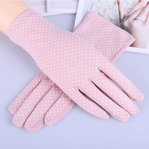 SHE'S CHIC Cotton Non-Slip Breathable Ladies Thin Summer UV Protection Gloves - Zainab's Closet