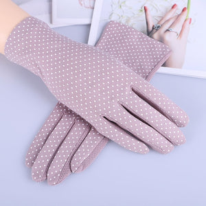 SHE'S CHIC Cotton Non-Slip Breathable Ladies Thin Summer UV Protection Gloves - Zainab's Closet