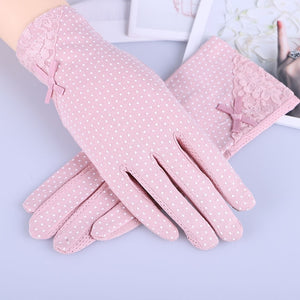 SHE'S CHIC Cotton Non-Slip Breathable Ladies Thin Summer UV Protection Gloves - Zainab's Closet