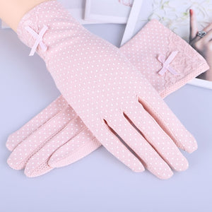 SHE'S CHIC Cotton Non-Slip Breathable Ladies Thin Summer UV Protection Gloves - Zainab's Closet