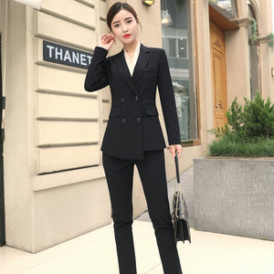 Double Breasted Blazer w/ Pants - Zainab's Closet
