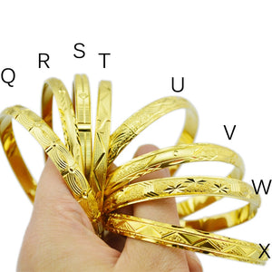 Ethlyn Copper Geometric Bangles - Zainab's Closet