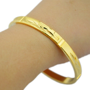 Ethlyn Copper Geometric Bangles - Zainab's Closet