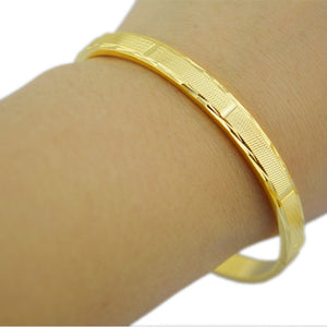Ethlyn Copper Geometric Bangles - Zainab's Closet
