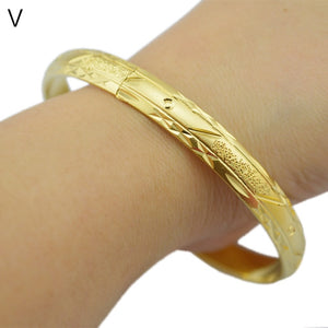 Ethlyn Copper Geometric Bangles - Zainab's Closet