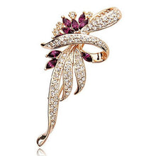 Load image into Gallery viewer, SHUANGR Crystal Flower Lapel Pin - Zainab&#39;s Closet