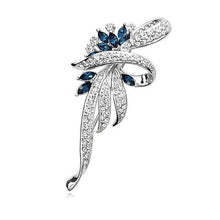 Load image into Gallery viewer, SHUANGR Crystal Flower Lapel Pin - Zainab&#39;s Closet