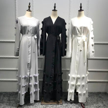 Load image into Gallery viewer, Delias Simple Flower Abaya Robe w/ Sash - Zainab&#39;s Closet