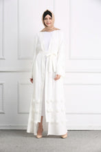 Load image into Gallery viewer, Delias Simple Flower Abaya Robe w/ Sash - Zainab&#39;s Closet
