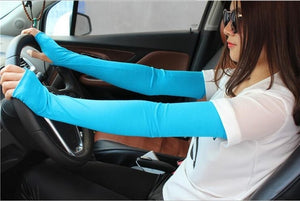 Ice Silk Half Finger Arm Sleeves - Zainab's Closet