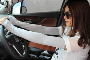 Ice Silk Half Finger Arm Sleeves - Zainab's Closet