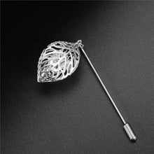 Load image into Gallery viewer, SHUANGR Trendy Crystal Leaf  Brooch - Zainab&#39;s Closet