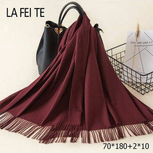 LAFEITE Lic Cashmere Scarf - Zainab's Closet