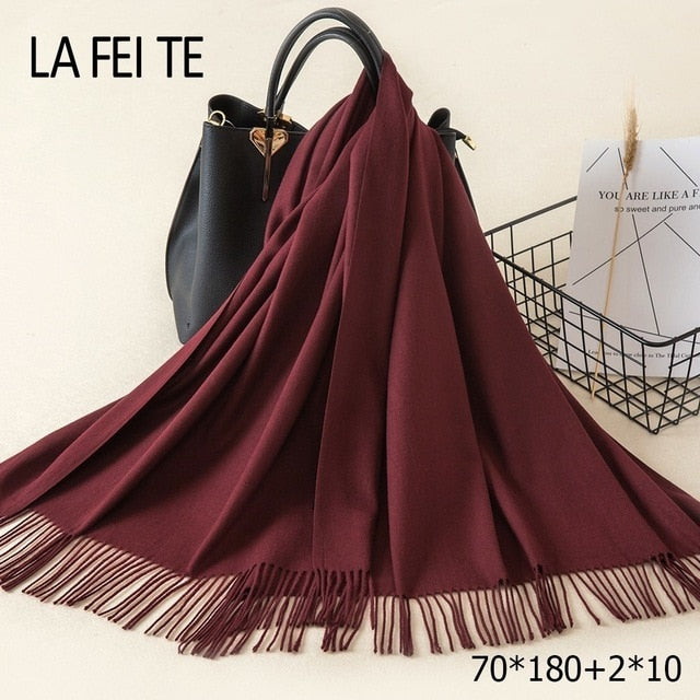 LAFEITE Lic Cashmere Scarf - Zainab's Closet