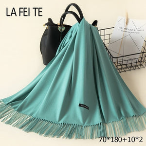 LAFEITE Lic Cashmere Scarf - Zainab's Closet