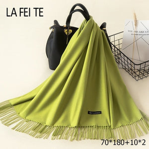 LAFEITE Lic Cashmere Scarf - Zainab's Closet