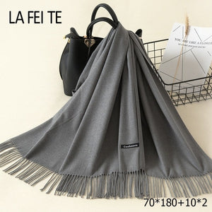 LAFEITE Lic Cashmere Scarf - Zainab's Closet