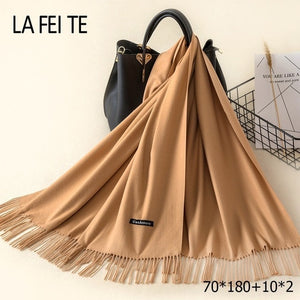 LAFEITE Lic Cashmere Scarf - Zainab's Closet